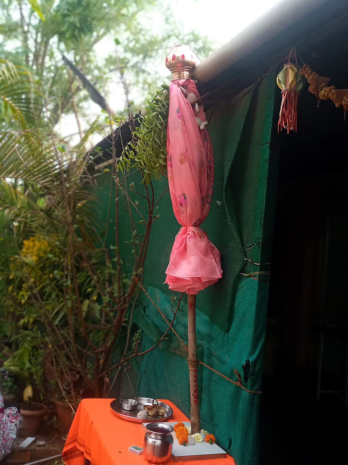 गुढीपाडव्याची गुढी उभारली